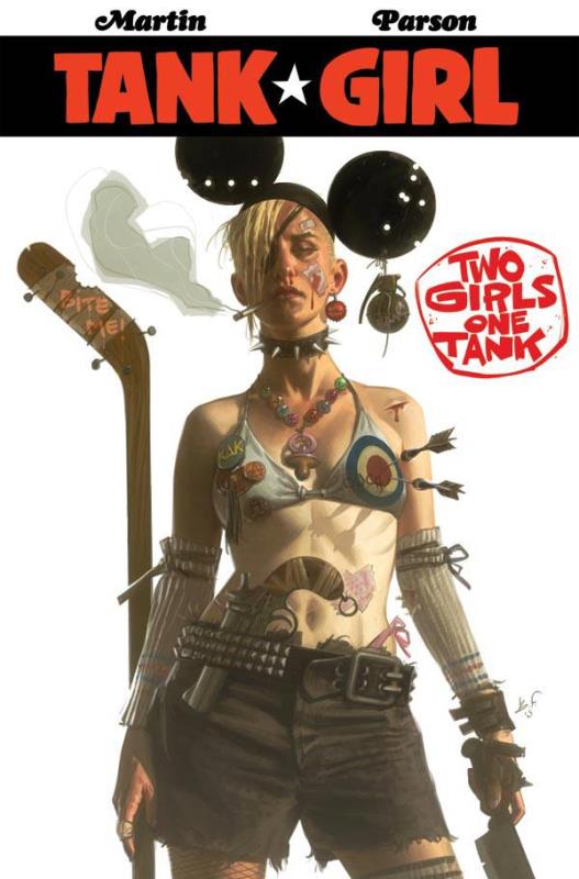 TANK GIRL 2 GIRLS 1 TANK #1 (OF 4) CVR A BLACK FROG