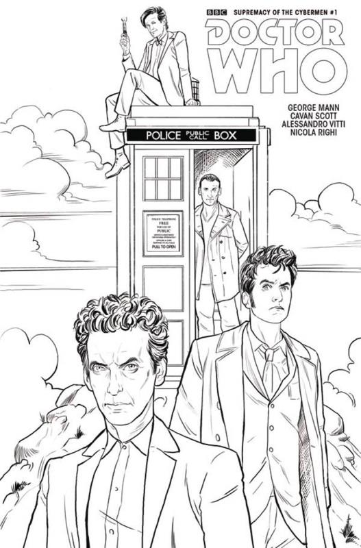 DOCTOR WHO SUPREMACY OF THE CYBERMEN #1 (OF 5) COLORING BOOK VARIANT