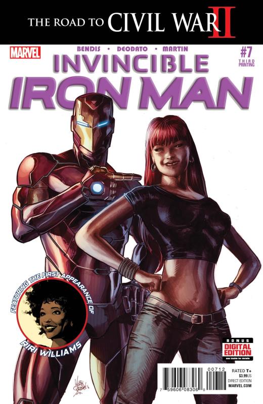 INVINCIBLE IRON MAN #7 DEODATO 3RD PTG VARIANT