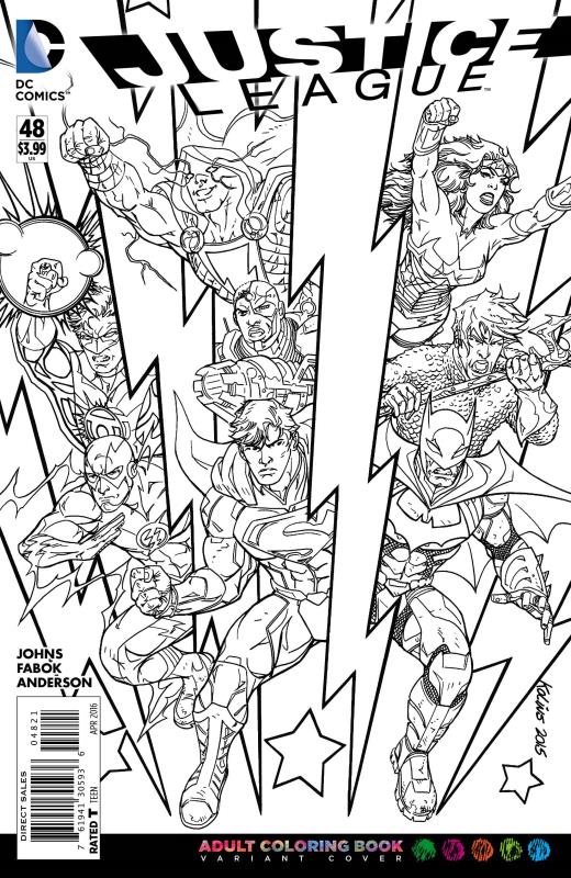 JUSTICE LEAGUE #48 ADULT COLORING BOOK VARIANT ED