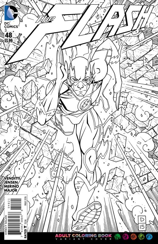 FLASH #48 ADULT COLORING BOOK VARIANT ED