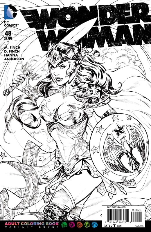 WONDER WOMAN #48 ADULT COLORING BOOK VARIANT ED