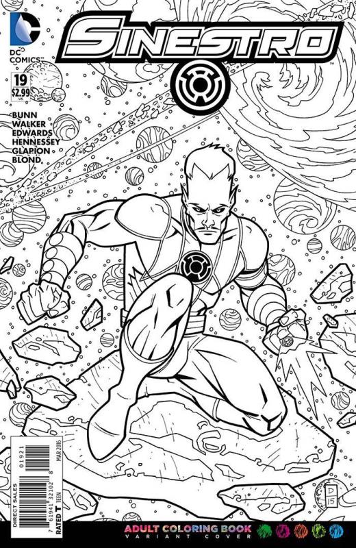 SINESTRO #19 ADULT COLORING BOOK VARIANT ED