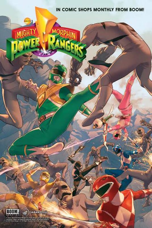 MIGHTY MORPHIN POWER RANGERS TEAM POSTER