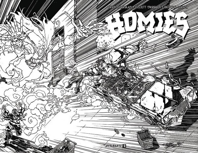 HOMIES #3 (OF 4) CVR B 1:15 HUERTA B&W VARIANT