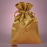 SMALL DICE BAG SATIN OLD GOLD