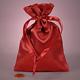 SMALL ICE BAG SATIN RUBY