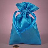 SMALL DICE BAG SATIN TURQOUISE