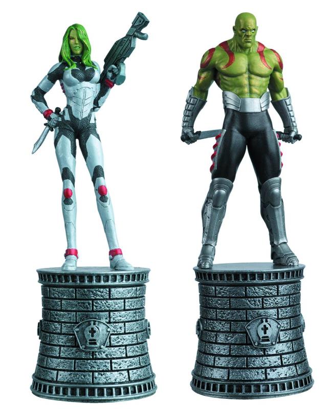 MARVEL CHESS FIG COLL MAG SPECIAL #4 GAMORA & DRAXX ALT BISHOPS