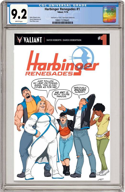 HARBINGER RENEGADES #1 CVR E CGC REPLICA PEREZ