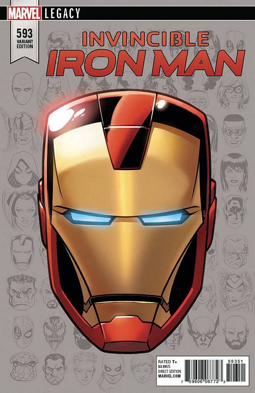 INVINCIBLE IRON MAN #593 1:10 LEGACY HEADSHOT VARIANT LEG