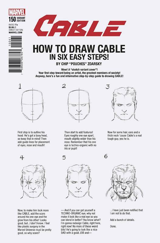 CABLE #150 ZDARSKY HOW TO DRAW VARIANT LEG