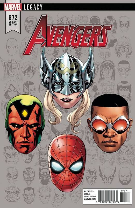 AVENGERS #672 1:10 MCKONE LEGACY HEADSHOT VARIANT LEG