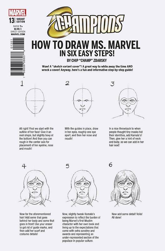 CHAMPIONS #13 ZDARSKY HOW TO DRAW VARIANT LEG