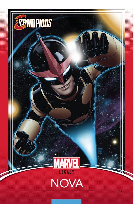 CHAMPIONS #13 CHRISTOPHER TRADING CARD VARIANT LEG