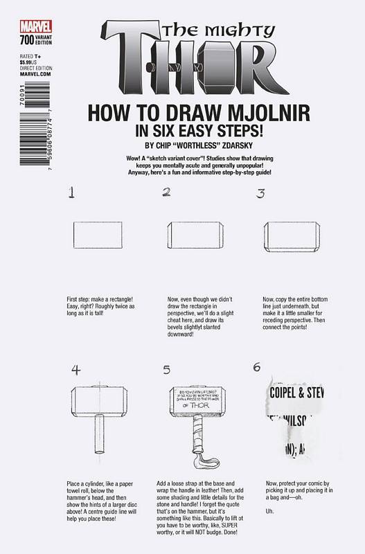 MIGHTY THOR #700 ZDARSKY HOW TO DRAW VARIANT LEG