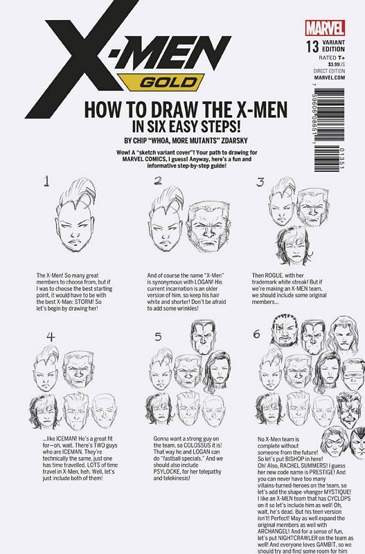 X-MEN GOLD #13 ZDARSKY HOW TO DRAW VARIANT LEG
