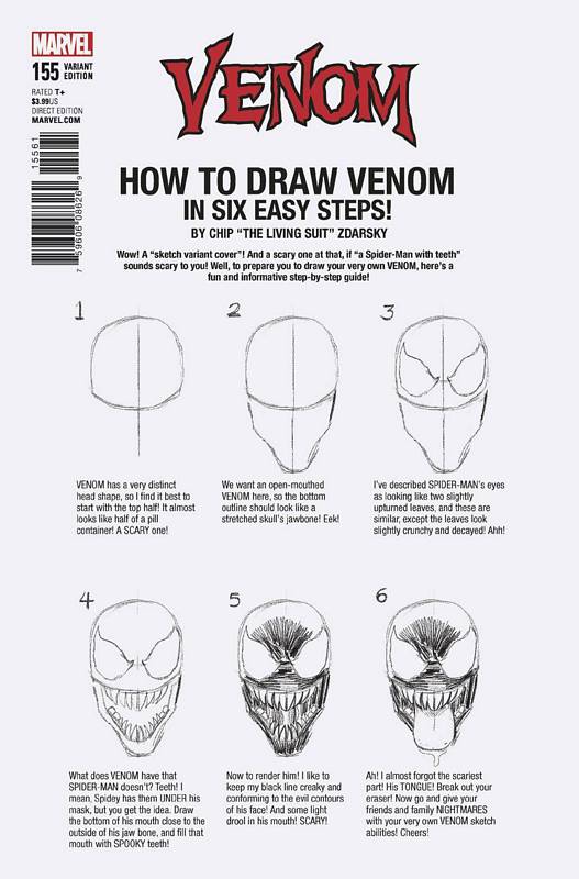 VENOM #155 ZDARSKY HOW TO DRAW VARIANT LEG