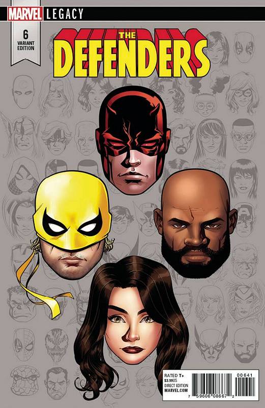 DEFENDERS #6 1:10 MCKONE LEGACY HEADSHOT VARIANT LEG