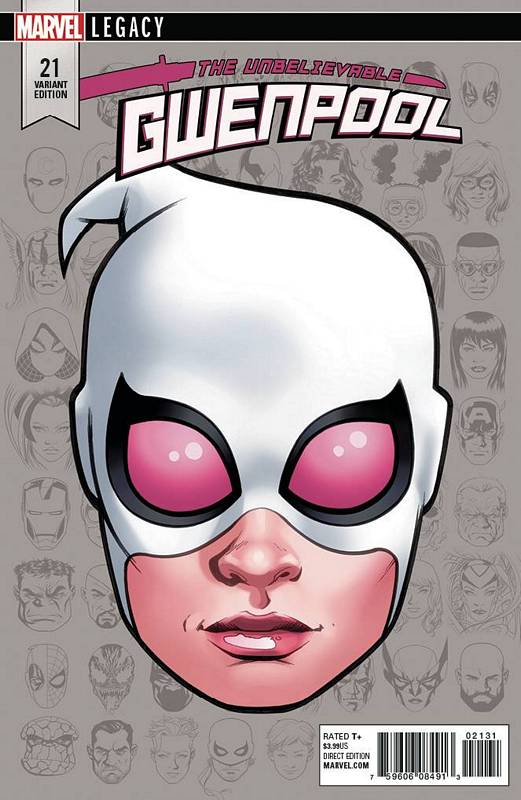 GWENPOOL #21 1:10 MCKONE LEGACY HEADSHOT VARIANT LEG