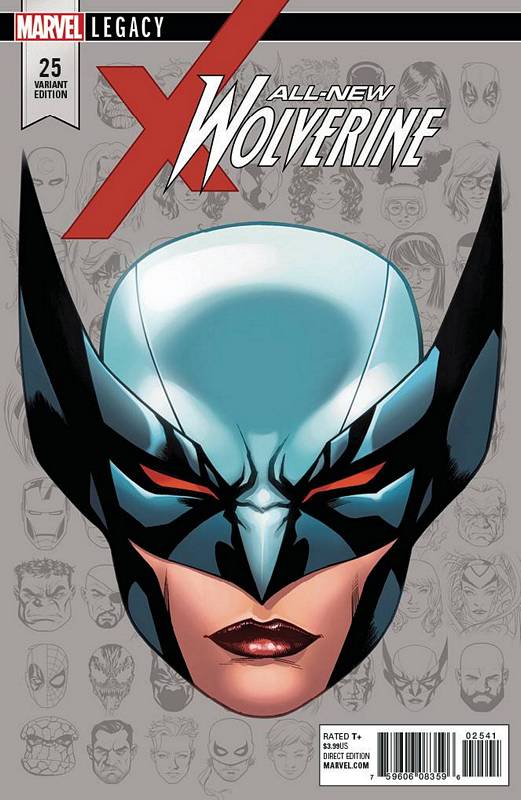 ALL NEW WOLVERINE #25 1:10 MCKONE LEGACY HEADSHOT VARIANT LEG