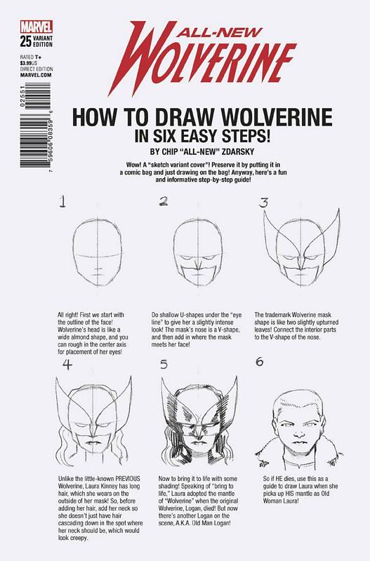 ALL NEW WOLVERINE #25 ZDARSKY HOW TO DRAW VARIANT LEG