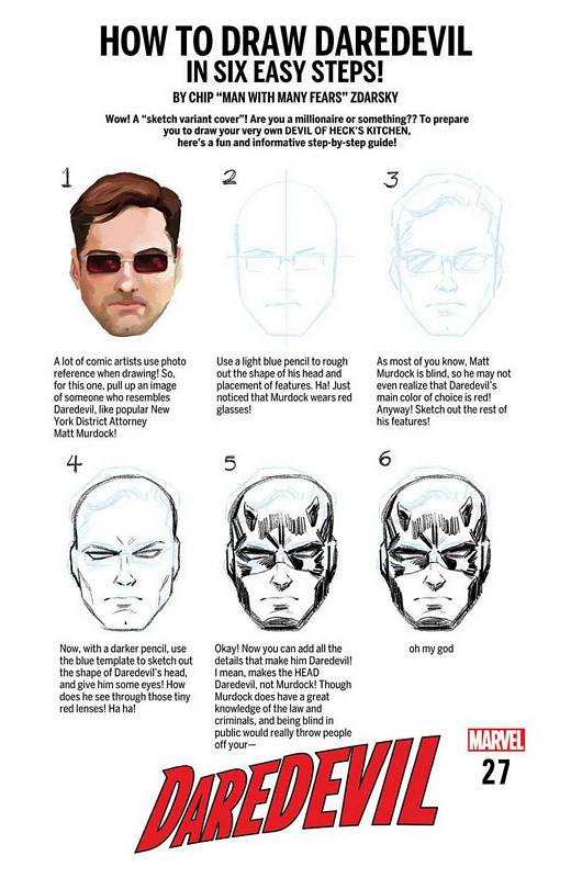 DAREDEVIL #27 ZDARSKY HOW TO DRAW VARIANT