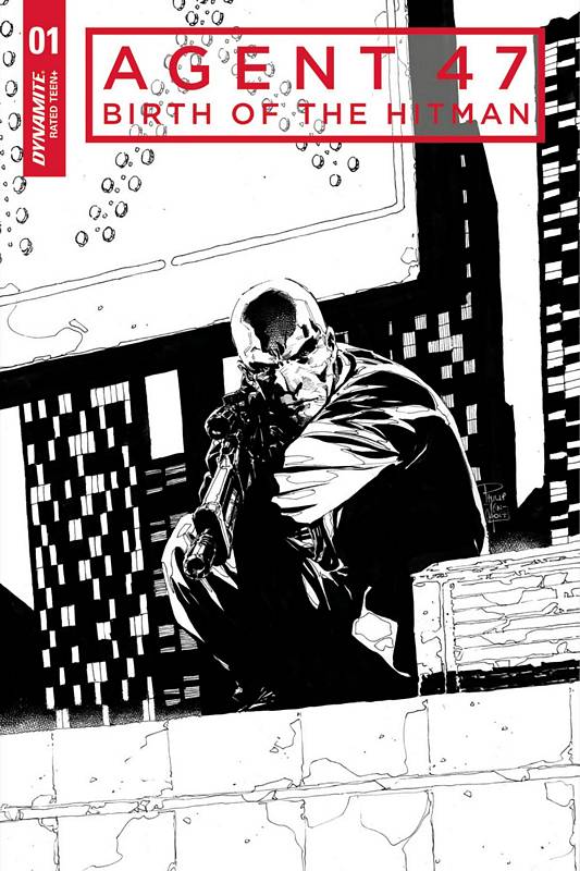 AGENT 47 BIRTH OF HITMAN #1 CVR E 1:20 COPY TAN B&W VARIANT