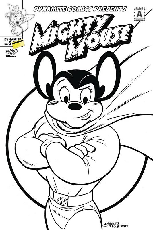 MIGHTY MOUSE #5 (OF 5) CVR D 1:20 COPY MARQUES B&W VARIANT