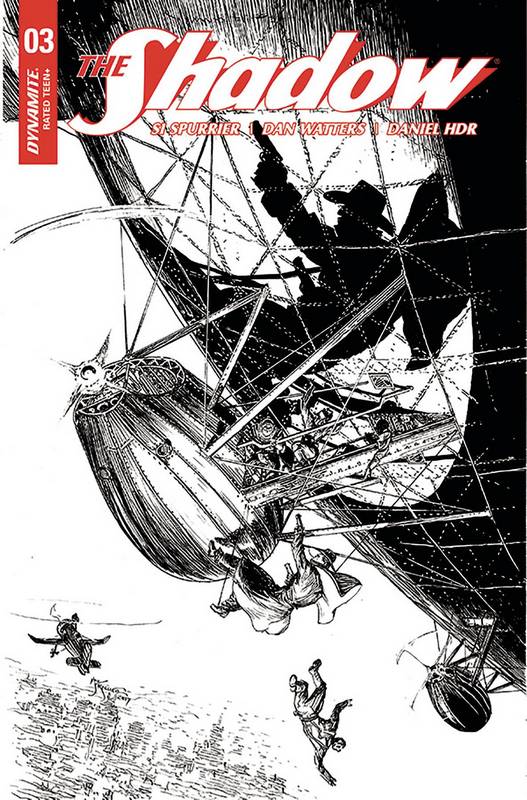 SHADOW #3 CVR G 1:40 COPY KALUTA B&W VARIANT