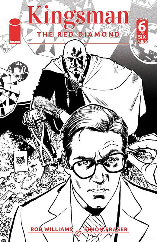 KINGSMAN RED DIAMOND #6 (OF 6) CVR B B&W PARLOV (MR)