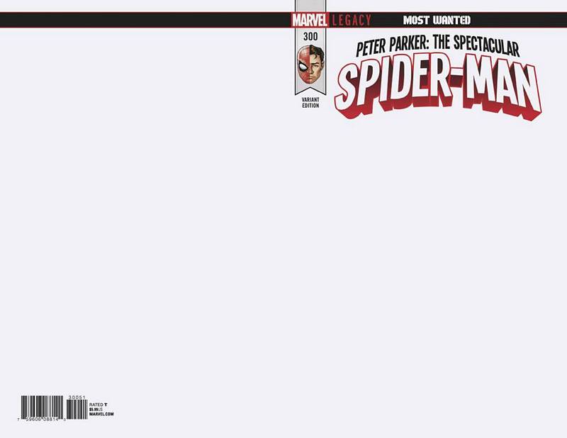 PETER PARKER SPECTACULAR SPIDER-MAN #300 BLANK VARIANT LEG