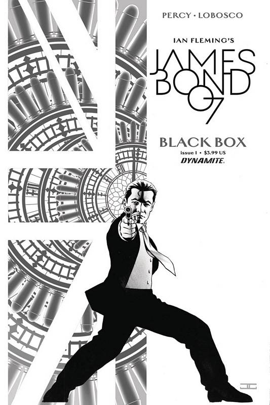 JAMES BOND #1 CVR I 1:40 CASSADAY B&W VARIANT