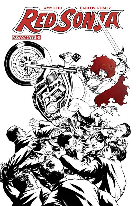 RED SONJA #3 1:15 COPY MCKONE SPOT COLOR FOC VARIANT