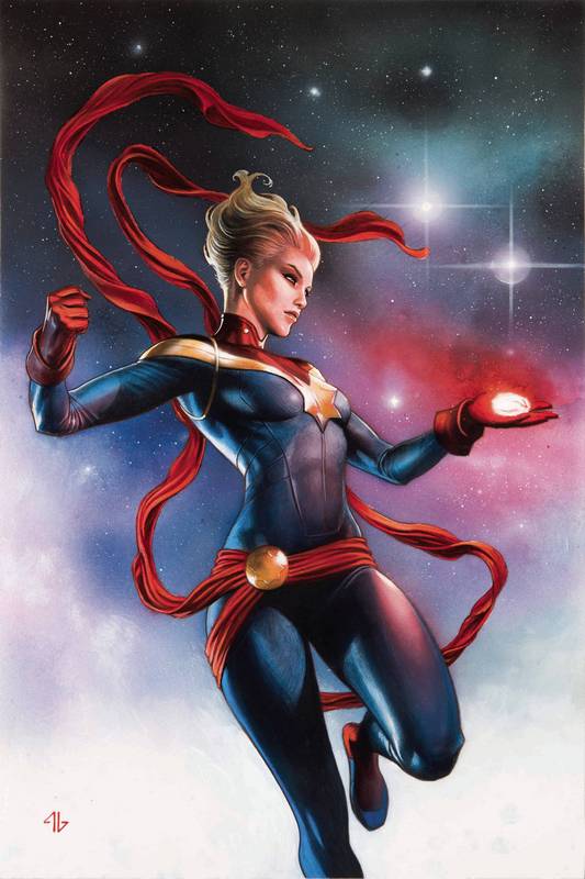 INFINITY COUNTDOWN #1 (OF 5) CAPTAIN MARVEL HOLDS INFINITY VARIANT LEG