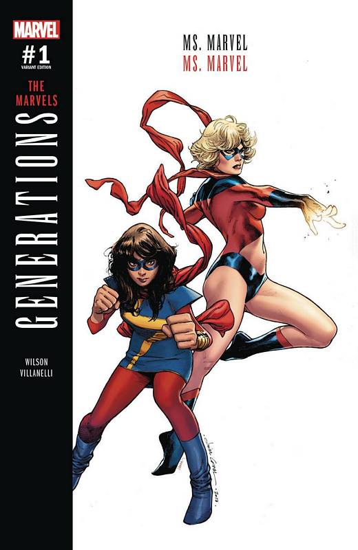 GENERATIONS CAPT MARVEL & MS MARVEL #1 COIPEL VARIANT