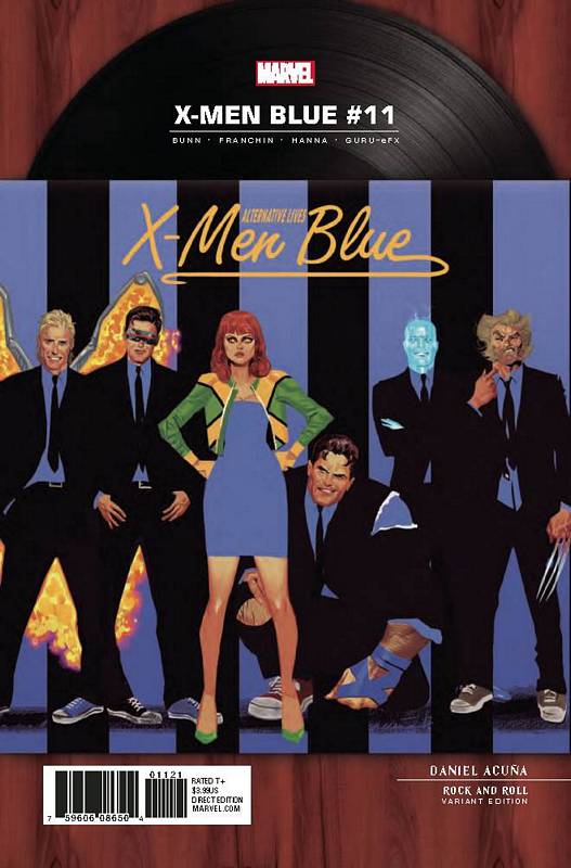 X-MEN BLUE #11 1:5 ACUNA ROCK N ROLL VARIANT