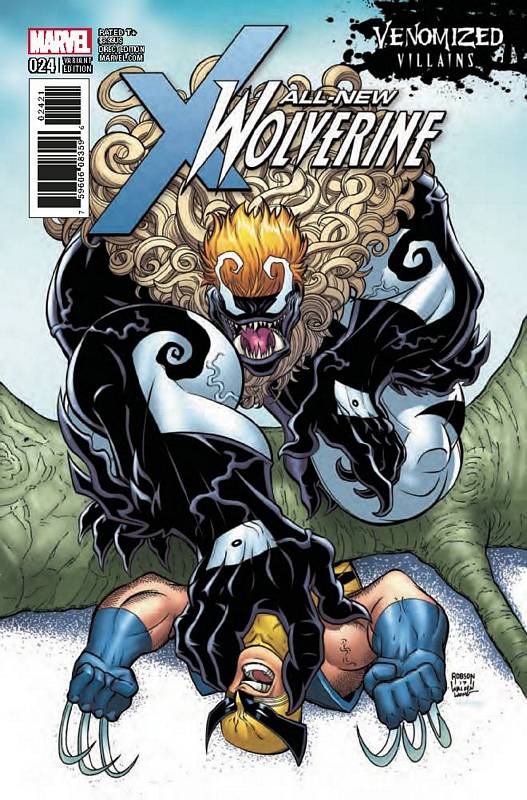 ALL NEW WOLVERINE #24 VENOMIZED SABRETOOTH VARIANT