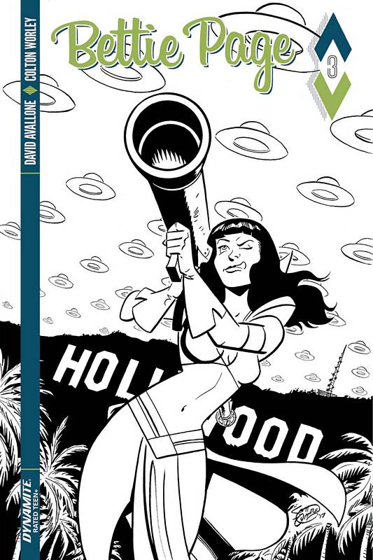 BETTIE PAGE #3 CVR D 1:10 COPY CHANTLER B&W VARIANT