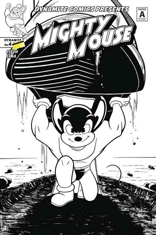 MIGHTY MOUSE #4 CVR D 1:20 COPY STEWART B&W VARIANT