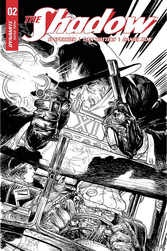 SHADOW #2 CVR G 1:40 KALUTA B&W VARIANT