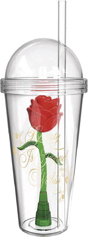 BEAUTY & BEAST TREASURE 16OZ TUMBLER WITH STRAW