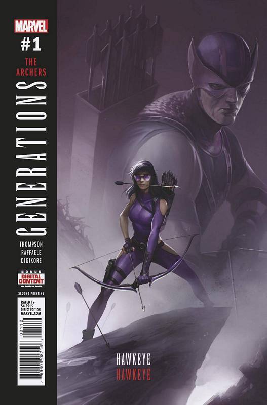 GENERATIONS HAWKEYE & HAWKEYE #1 MATTINA 2ND PTG VARIANT