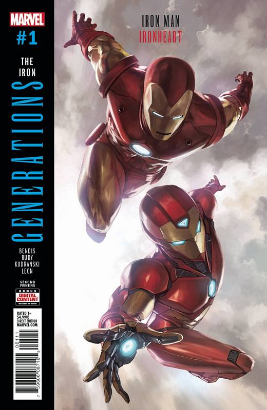 GENERATIONS IRON MAN & IRONHEART #1 2ND PTG SKAN VARIANT