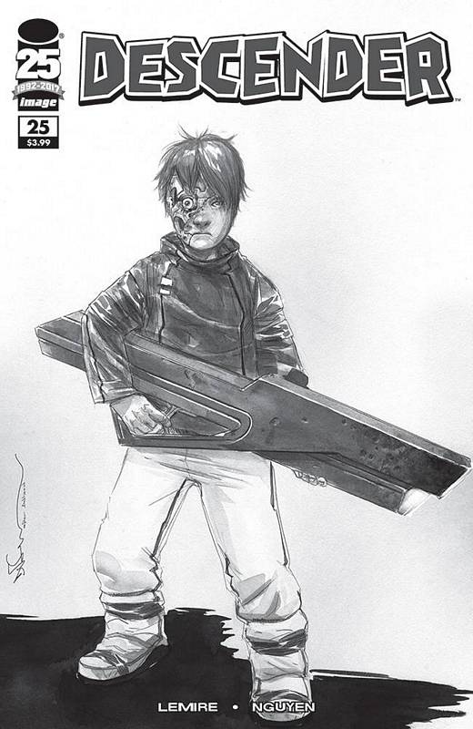 DESCENDER #25 CVR D B&W WALKING DEAD #104 TRIBUTE VARIANT