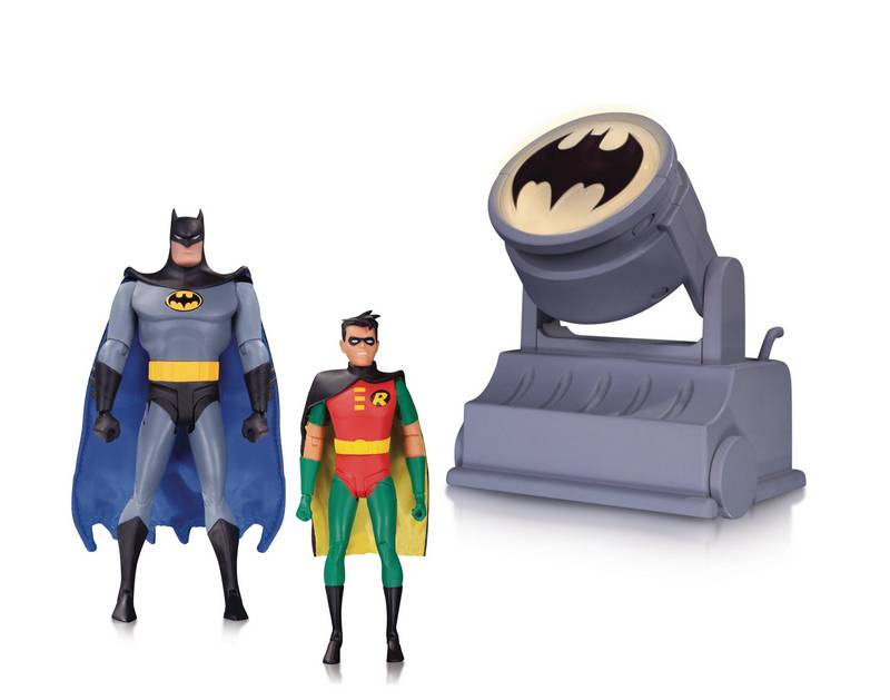 BATMAN ANIMATED SER BATMAN & ROBIN W BATSIGNAL 2 PK