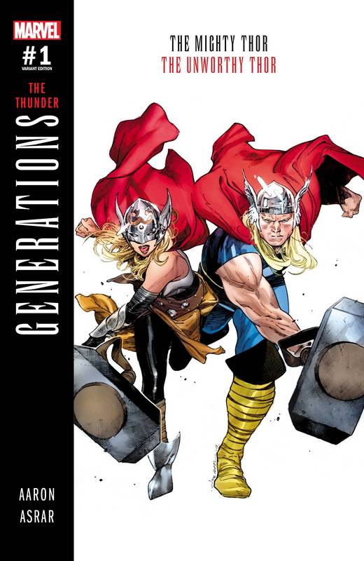 GENERATIONS UNWORTHY THOR & MIGHTY THOR #1 COIPEL VARIANT