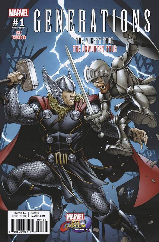 GENERATIONS UNWORTHY THOR & MIGHTY THOR #1 MARVEL VS CAPCOM VARIANT