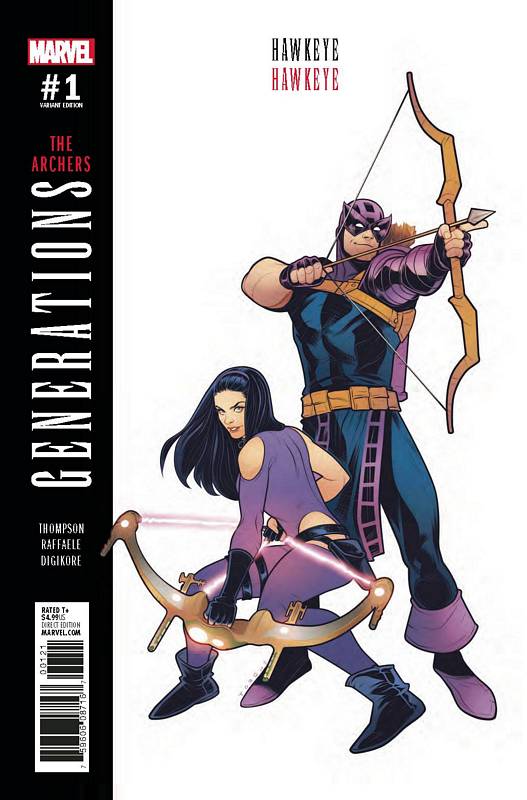 GENERATIONS HAWKEYE & HAWKEYE #1 1:25 HETRICK VARIANT