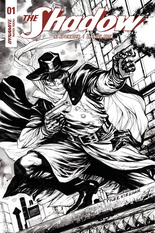 SHADOW #1 CVR I 1:40 COPY KIRKHAM B&W VARIANT